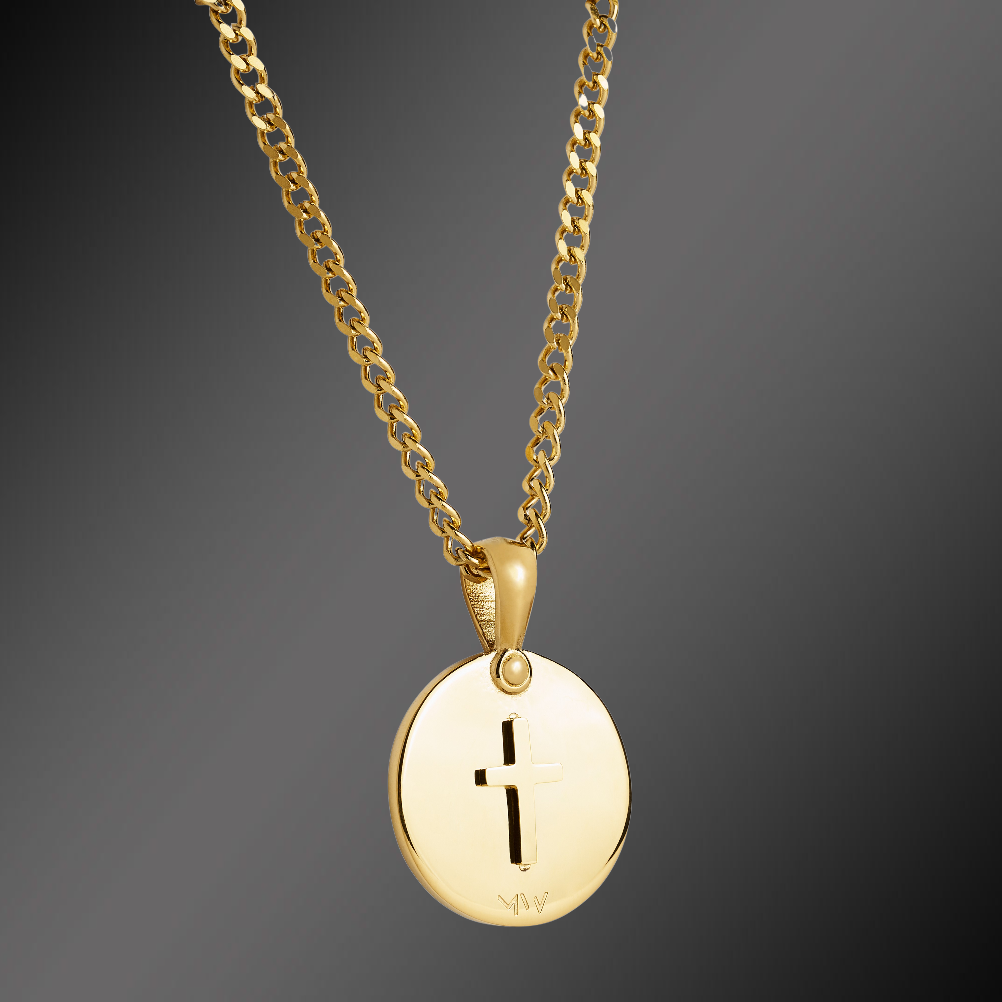 Forged Cross Gold Brushed Set Round Gold 18